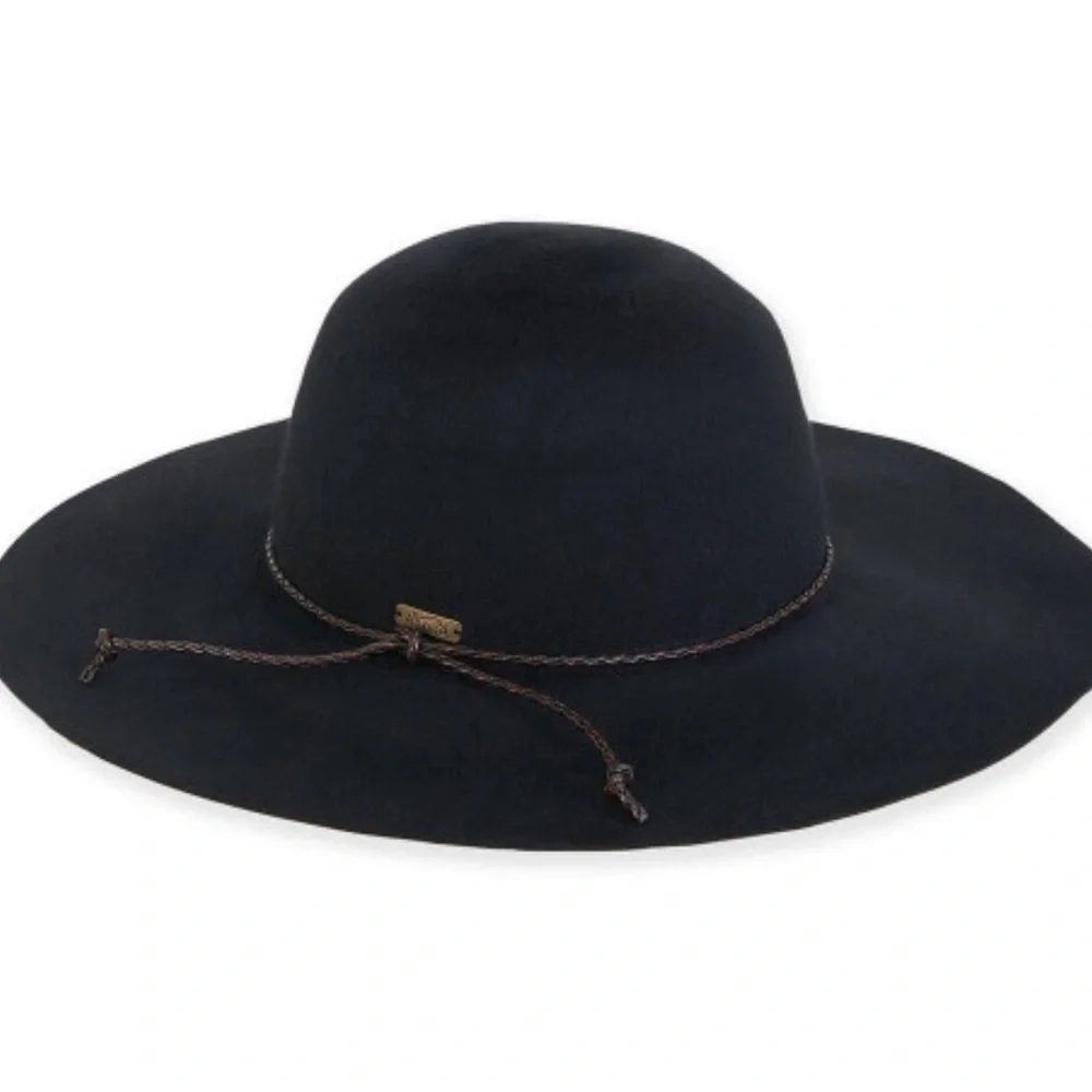 🟣 ADORA WOOL BLACK FLOPPY HAT 24”